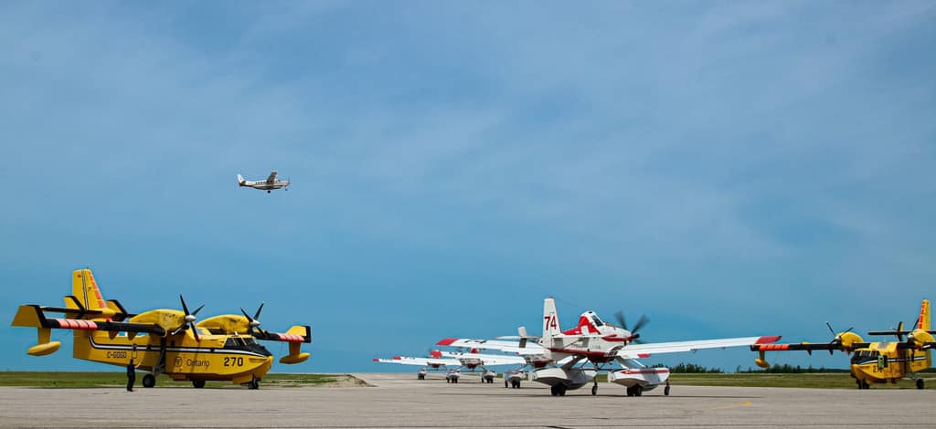 Aviation resources staged for fire response