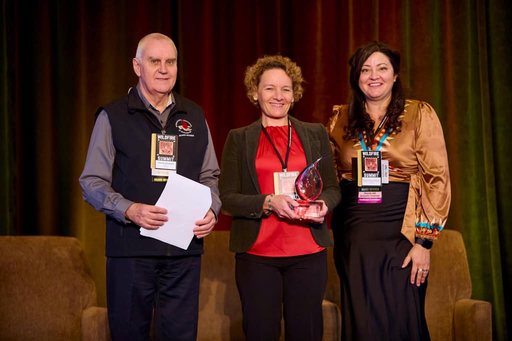 Juliane Baumann at the award ceremony