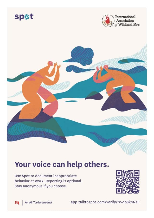 The Talk To Spot anonymous reporting flow