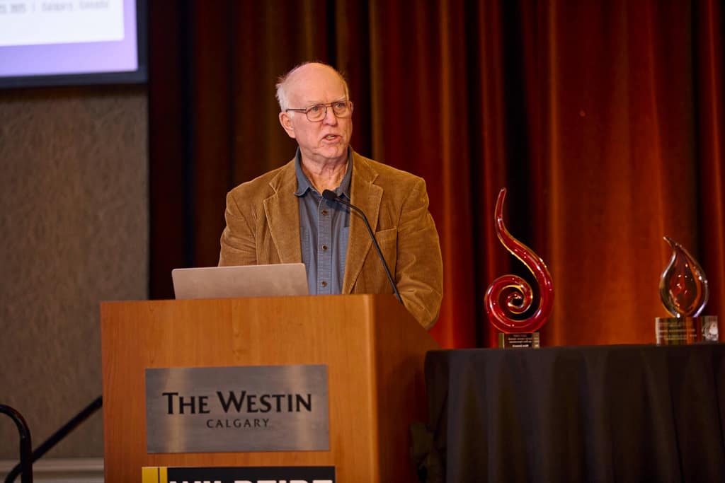 Stephen Pyne at the award ceremony